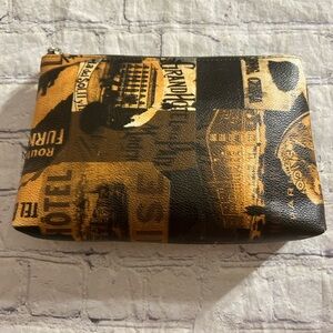 SYDNEY LOVE VINTAGE FASHION TRAVEL THEME POLKA DOTS LINING POUCH BAG VINYL